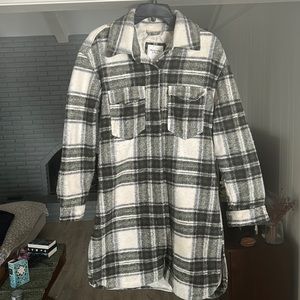 Abercrombie & Fitch Plaid Jacket in Black and White